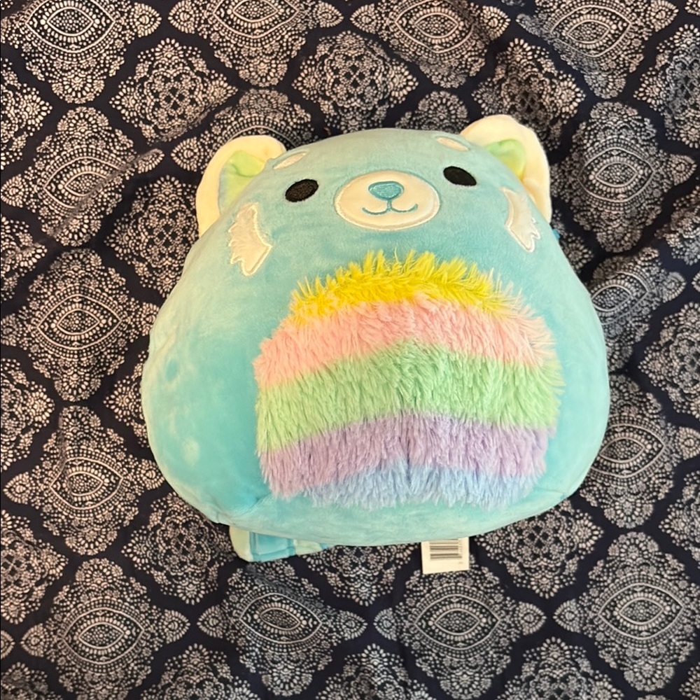Squishmallows Teal raccoon Plush